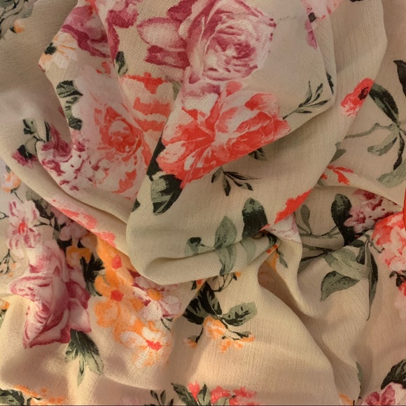 AGNES & DORA Coral and Floral Long Tunic Short Sleeve Spring Summer NEW - Picture 14 of 14